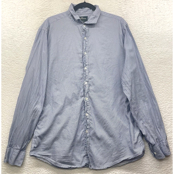 Rodd and Gunn Shirt Mens Extra Large Blue Button Down Sports Fit Italy Casual - Picture 1 of 12